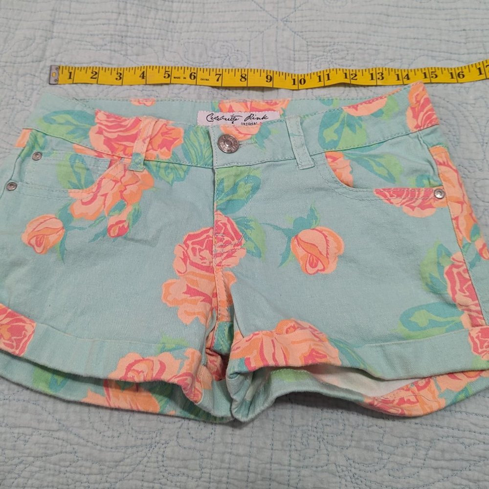 Celebrity Pink Floral Jean Shorts